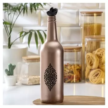 Бутыль стеклянная для соуса и масла «Металлик», 700 мл