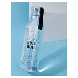 Бутылка для воды "Кото йога", 700 мл