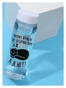 Бутылка для воды "Почему вулкан спит десятилетиями", 500 мл