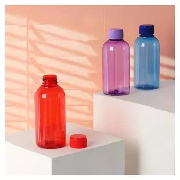 Бутылочка для хранения пластиковая красная