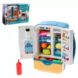 Бытовая техника «Холодильник двухдверный» с набором продуктов, свет, звук, пар