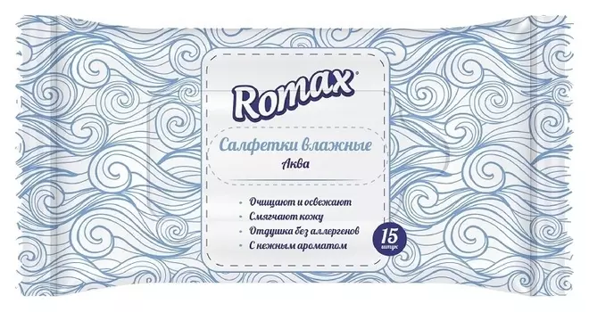 Cалфетки влажные с ароматом аква