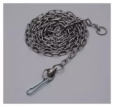 Цепь для привязи собак, 3 м, калибр 3 х 16 мм, черная