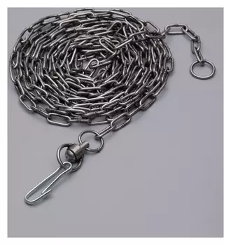 Цепь для привязи собак, 5м, калибр 3*21 мм, черная
