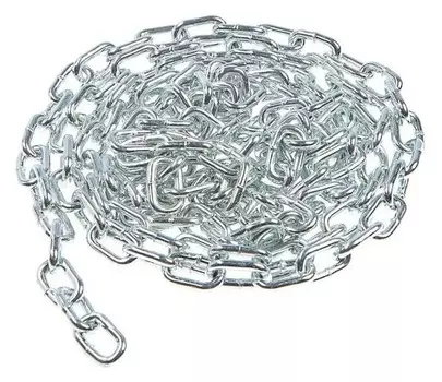 Цепь оцинк. DIN 766,кор.звено 5мм, 3м