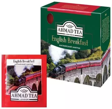 Чай Ahmad (Ахмад) "English Breakfast", черный, 100 пакетиков по 2 г, 600i-08