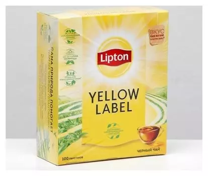 Чай чёрный Lipton, 100 пак. х 2 г
