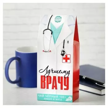 Чай чёрный «Лучший врач»: с ароматом лимона и мяты, 100 г