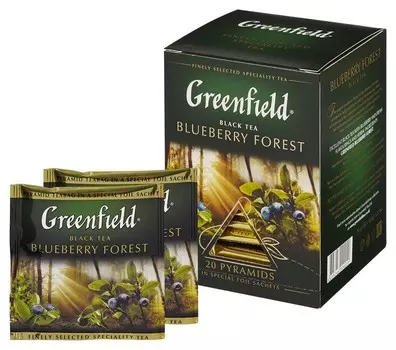 Чай Greenfield Blueberry Forest черн. пирамидки фольг. 20 пак/ 0902-08