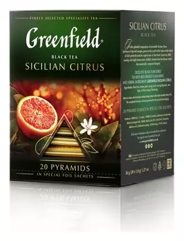Чай Greenfield черный Sicilian Citrus, 20шт/1уп 1158-08