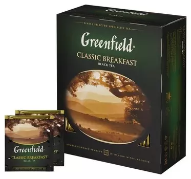 Чай Greenfield Classic Breakfast черный,100пак/уп 0582-09 Т