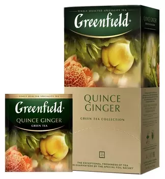 Чай Greenfield Quince Ginger зел, 25пак