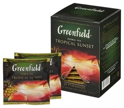 Чай Greenfield Tropical Sunset фруктовый фольгир. 20пак/уп 1159-08