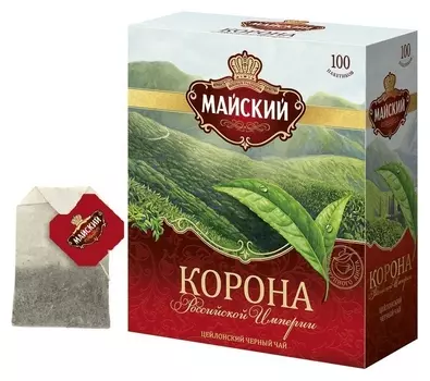 Чай майский корона российской империи черный 100пакx2г