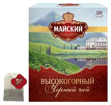 Чай майский высокогорный черный, 100 пак, 16761