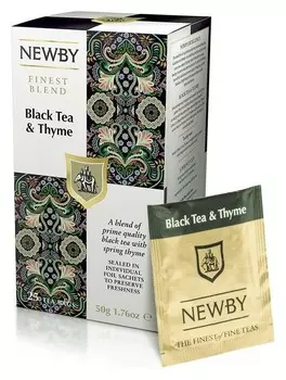 Чай Newby черный чай с чабрецом 25 пакетиков