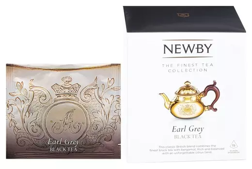 Чай Newby Эрл грей черный 15 пирамидок