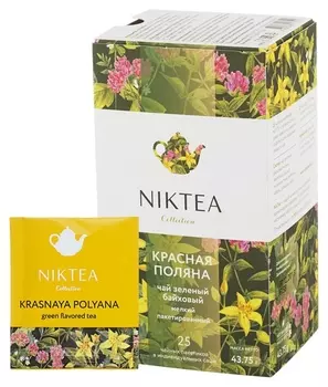 Чай Niktea красная поляна зелен. 25 пакx1,75гр/уп