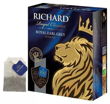Чай Richard Royal Earl Grey черный, 100 пак 13944