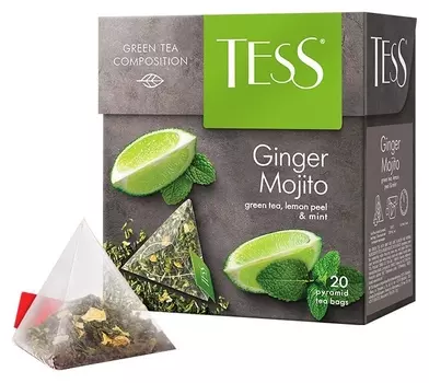 Чай Tess Ginger Mojito зеленый пирамидки 20шт