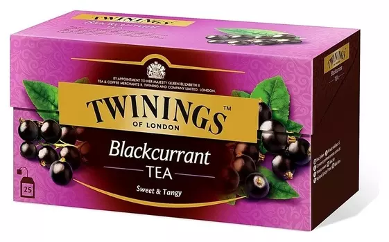 Чай Twinings Blackcurrant Tea черный, 25 пакетиков