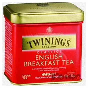 Чай Twinings English Breakfast Tea листовой черн.100г ж/б