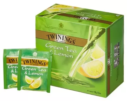 Чай Twinings Green Tea &amp; Lemon зел. 50 пак/уп