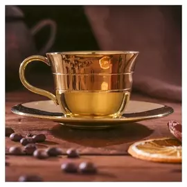 Чайная пара латунь "Классика" 12х12х6 см