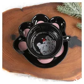 Чайная пара "Внутри кота теплота", 170 мл