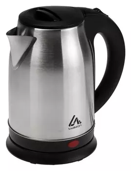 Чайник электрический Luazon Lsk-1803, металл, 1.8 л, 1800 Вт, серебро/черный