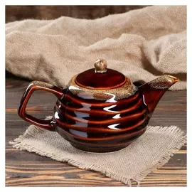 Чайник для заварки "Волна" коричневый 0,8 л