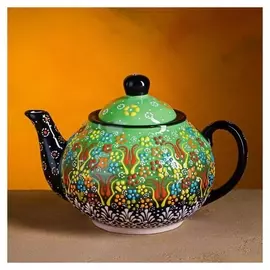 Чайник "Рельеф зеленый" большой, 1,2 л