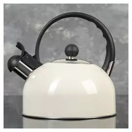 Чайник со свистком 1,8 л "Прованс", фиксированная ручка, цвет слоновая кость