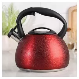 Чайник со свистком Бархат, цвет красный, 3 л