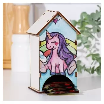 Чайный домик "Розовый единорог" 9,5х 8,5 х 15,5 см