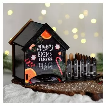Чайный домик "Зима-это время пить чай", 10,5х12 см