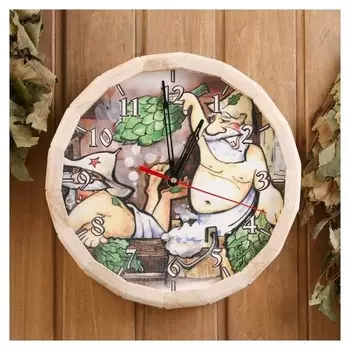 Часы банные "№3" с рисунком
