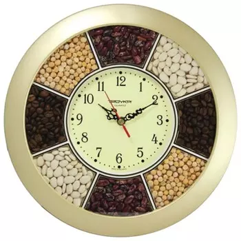 Часы настенные Troyka, круг, "Часы-специи", золотая рамка, 29х29х3,5 см