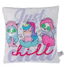 Чехол декоративный с пайетками "Этель" Just Chill, 40х40 см, велюр, 100% п/э