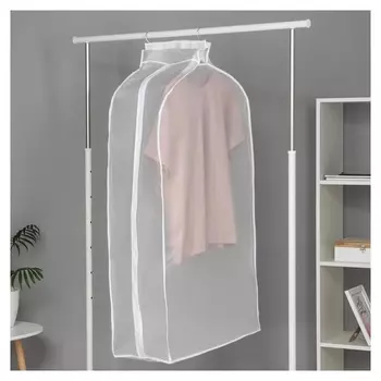 Чехол для одежды плотный доляна, 60×100×30 см, Peva, цвет белый
