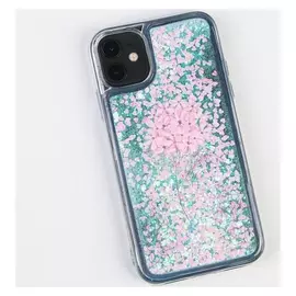 Чехол для телефона Iphone 11 с блёстками внутри Flower, 7.6 × 15.1 см