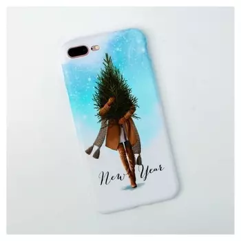 Чехол для телефона Iphone 7,8 Plus «Новый год», 7,7 × 15,8 см