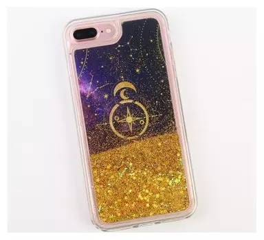 Чехол для телефона Iphone 7,8 Plus с блёстками внутри Stars, 7.7 × 15.8 см