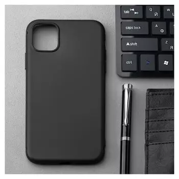 Чехол Innovation, для Iphone 11, силиконовый, матовый, черный
