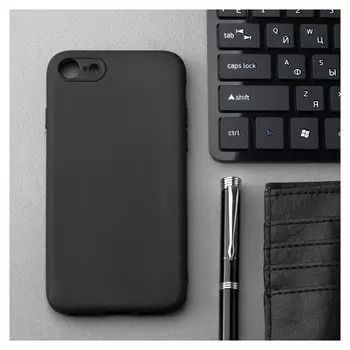 Чехол Innovation, для Iphone 7/8, силиконовый, матовый, черный