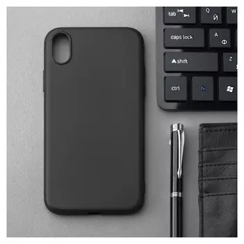 Чехол Innovation, для Iphone XR, силиконовый, матовый, черный