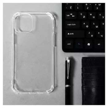 Чехол Luazon для Iphone 12 Pro Max, 6.7", силиконовый, противоударный, прозрачный