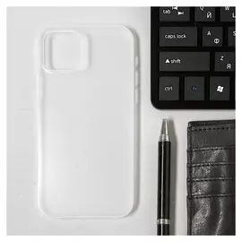 Чехол Luazon для телефона Iphone 12/12 Pro, пластиковый, тонкий, прозрачный белый