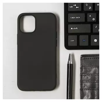 Чехол Luazon для телефона Iphone 12 Mini, Soft-touch силикон, черный