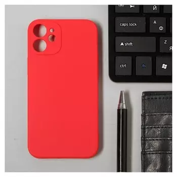 Чехол Luazon для телефона Iphone 12 Mini, Soft-touch силикон, красный